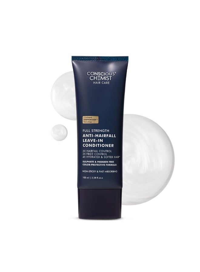 Conscious Chemist® Full Strength Anti-Hairfall Leave in Conditioner | With Rosemary Oil & Ceramides | Deep Conditioning, Strengthens Hair & Reduces Frizz | StrandBoost™️ Technology | For All Hair Types | Women & Men | 100ml - Image 1