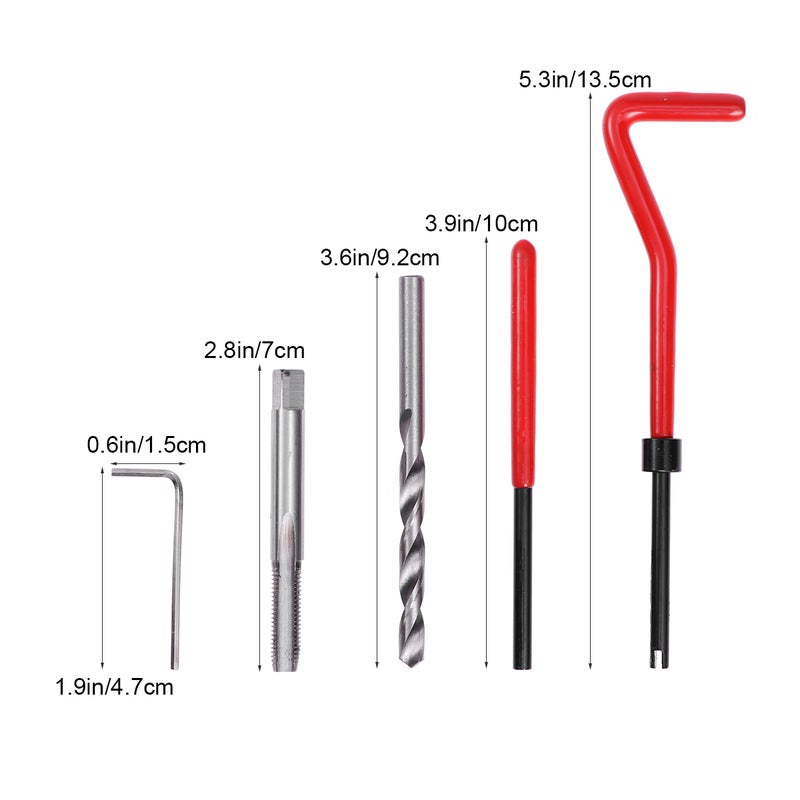30 Pcs Thread Rethread Helicoil Repair Kit Metric Insert Installation Kit Tool for Automotive Repairs - Image 3