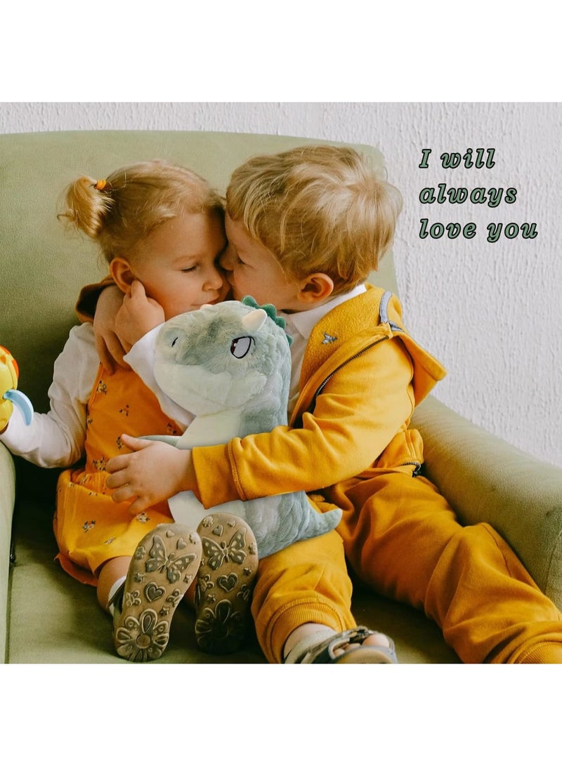 SOLARAE ألعاب محشوة، ألعاب ديناصور محشوة، حيوانات محشوة ديناصور سمين، دمى، ألعاب للأولاد والبنات والأطفال هدايا عيد الميلاد (9.8 بوصة/25 سم) - Image 5