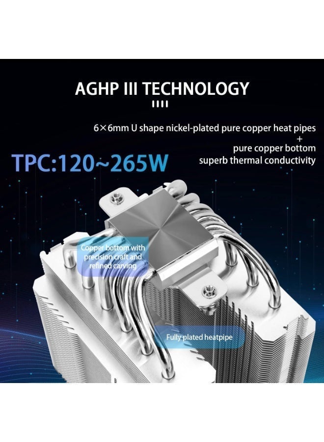 ثيرمالرايت مُبرد الهواء للوحدة المركزية Thermalright Peerless Assassin 120 SE ARGB، مبرد وحدة مركزية بـ6 أنابيب حرارية، مروحتان Dual TL-C12C-S PWM، غطاء مبرد من الألومنيوم، تقنية AGHP، متوافق مع AMD AM4/AM5 وIntel LGA1700/115X/1155/1200/1851 - Image 2