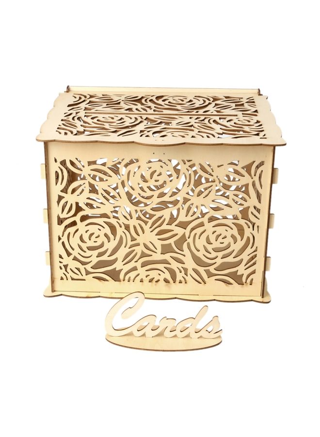 NIBEMINENT Wooden Wedding Card Box With Sign YWH1857 - Image 1