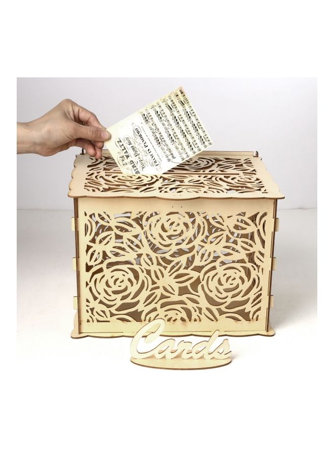 NIBEMINENT Wooden Wedding Card Box With Sign YWH1857 - Image 4