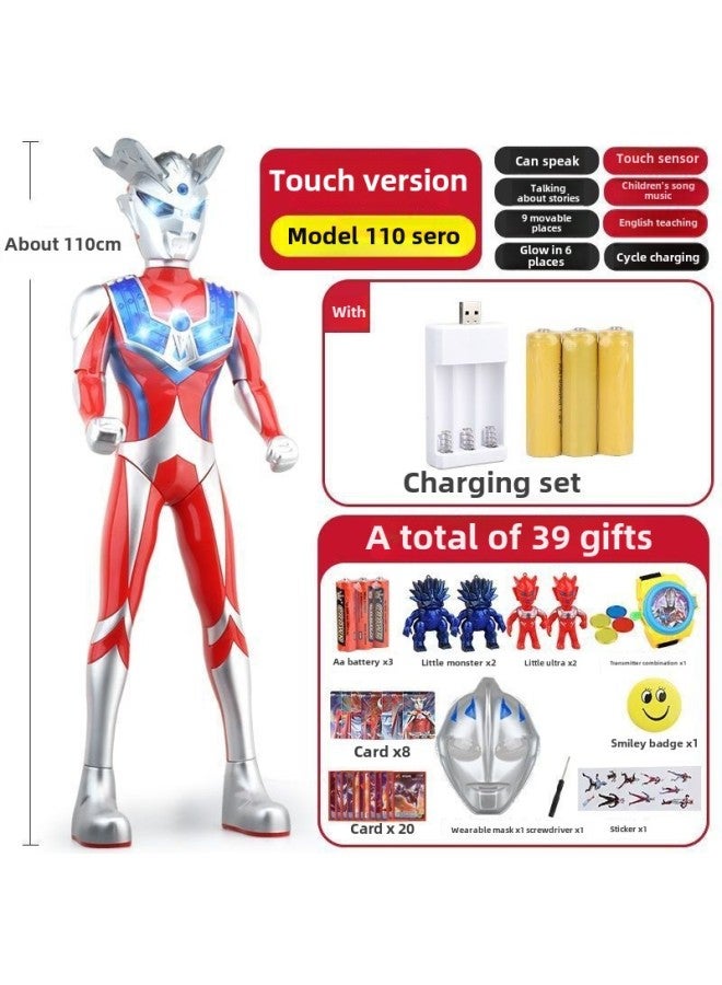 Oversized Ultraman Toy Degas Sero Superman Transformer Combo Suit Kids Boys Birthday-Color:110cm Zero Rechargeable Version Touch Story Version- Free 39-piece Set  - Image 1