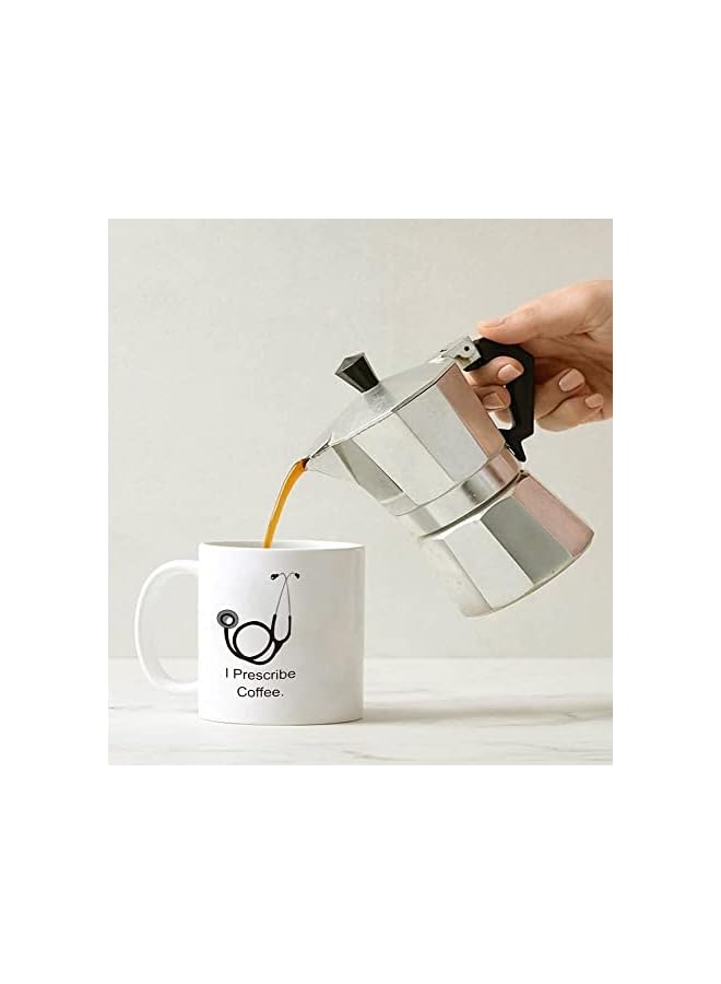 S-TOP Funny Doctor Coffee Mug, I Prescribe Coffee Best Dr Gifts Ceramic Cup White, 11 Oz - Image 2