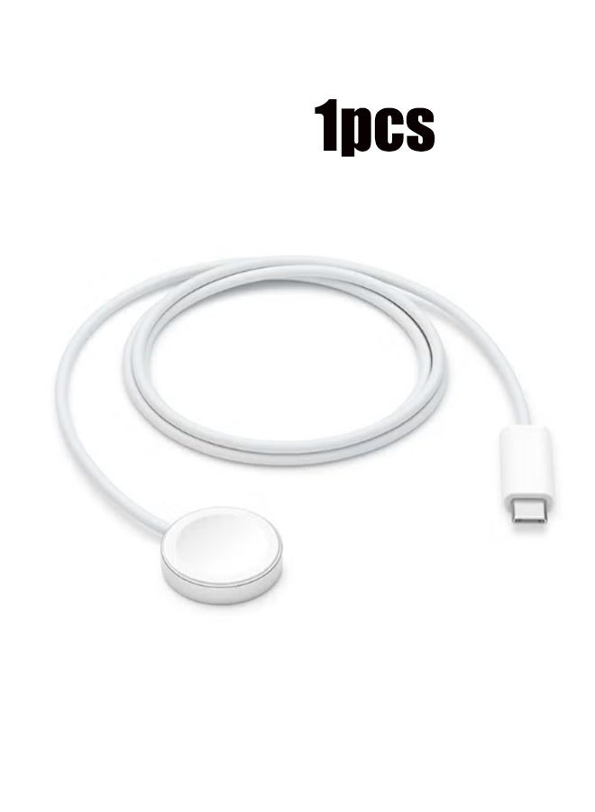 YJ Upgraded Apple Watch Charger, iPhone Watch Charger, Magnetic iWatch Fast USB C Fast Watch Charger,Compatible with Apple Watch Series Ultra2/Ultra/SE2/9/8/7/6/5/4/3/2/1/SE 1 m white - Image 1