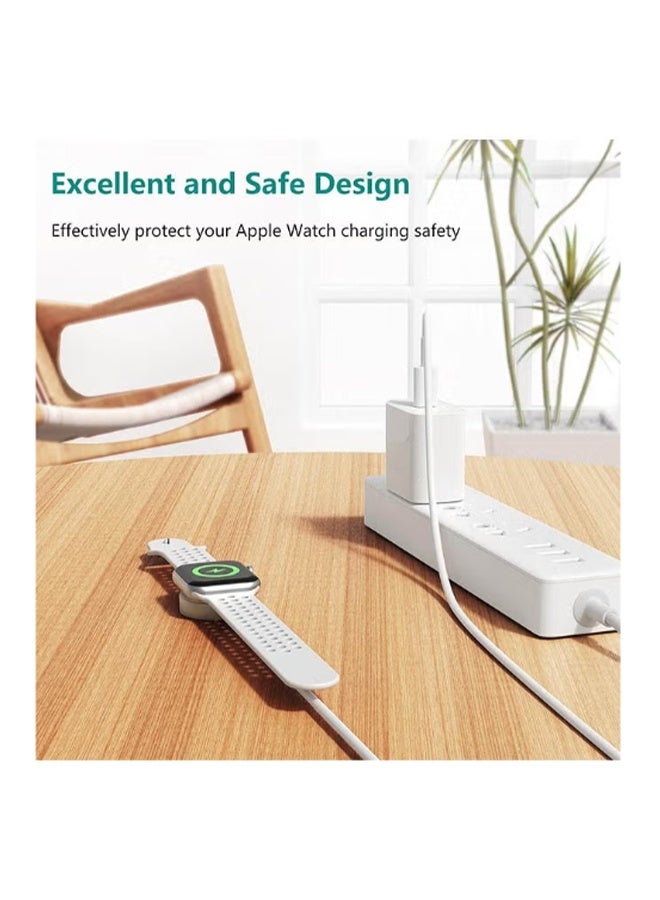 YJ Upgraded Apple Watch Charger, iPhone Watch Charger, Magnetic iWatch Fast USB C Fast Watch Charger,Compatible with Apple Watch Series Ultra2/Ultra/SE2/9/8/7/6/5/4/3/2/1/SE 1 m white - Image 2
