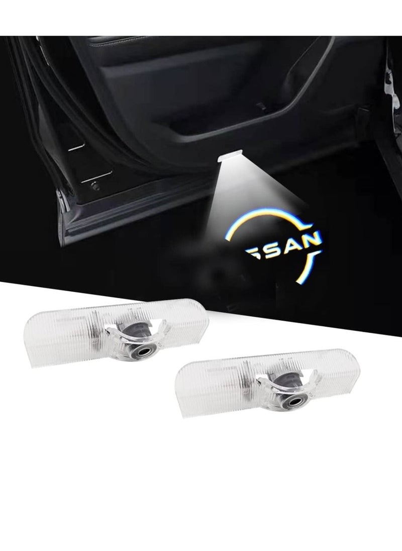 RAYMOS - Nissan Door Light Logo New Emblem Welcome Lights Accessories For Terra Altima Maxima Armada Titan Quest Pathfinder Series Super Bright Logo - Image 1