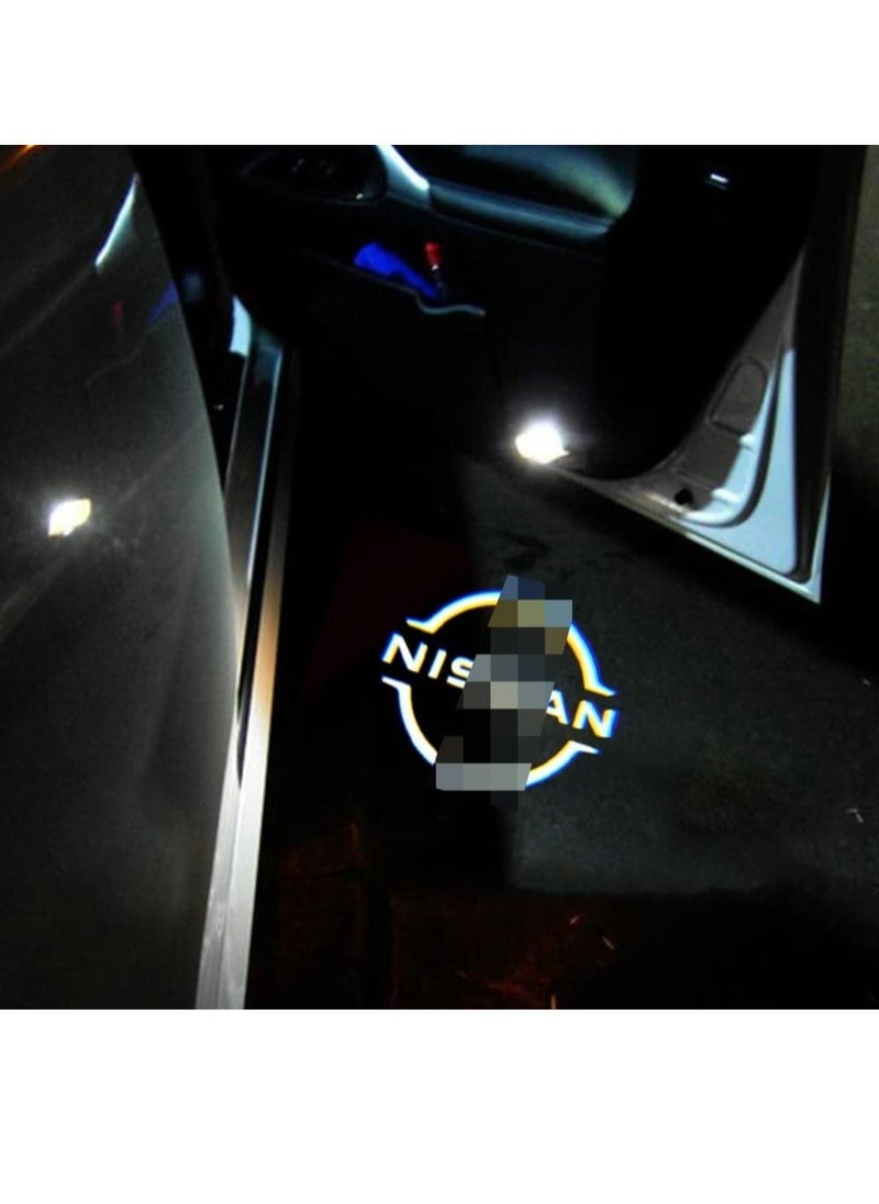 RAYMOS - Nissan Door Light Logo New Emblem Welcome Lights Accessories For Terra Altima Maxima Armada Titan Quest Pathfinder Series Super Bright Logo - Image 1