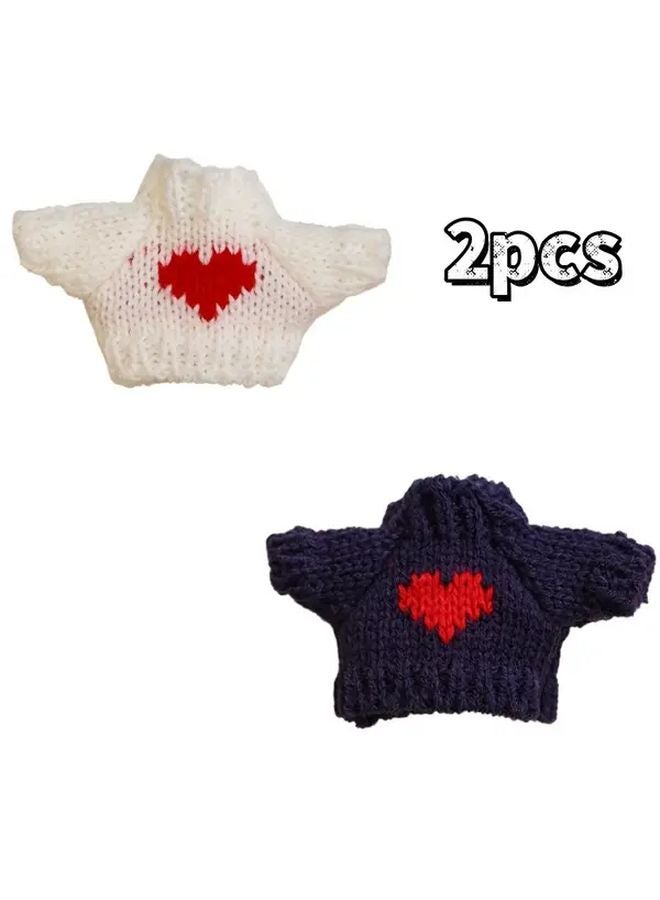 سترة شتوية متماسكة صغيرة للهامستر بأسلوب الحب لملابس الحيوانات الأليفة الدافئة لصور عيد الميلاد - Image 1