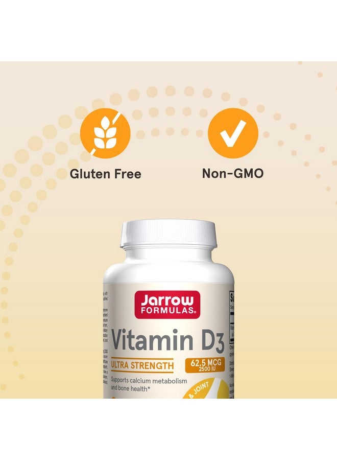 Jarrow Formulas Vitamin D3 62.5 mcg (2,500 IU) - 100 Servings (Softgels) - Bone Health, Immune Support & Calcium Metabolism Support - Vitamin D Supplement - D3 Vitamins - 2500 Vitamin D - Gluten Free - Image 5