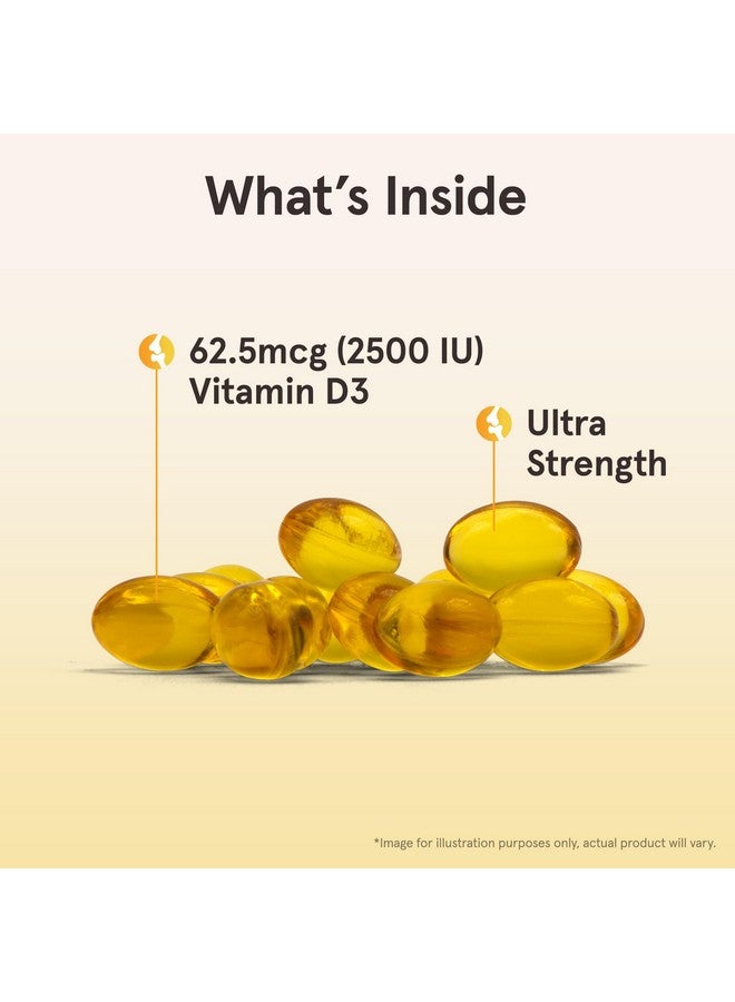 Jarrow Formulas Vitamin D3 62.5 mcg (2,500 IU) - 100 Servings (Softgels) - Bone Health, Immune Support & Calcium Metabolism Support - Vitamin D Supplement - D3 Vitamins - 2500 Vitamin D - Gluten Free - Image 3