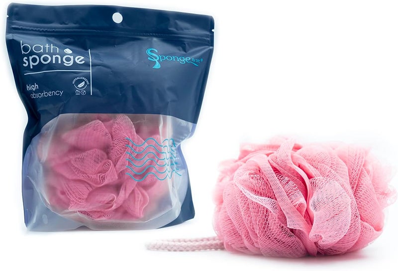 Nan Sponge by SPC SPA101-B Bath Flower Sponge - Pink - Image 1