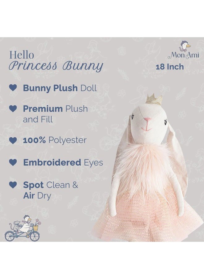 Mon Ami Princess Bunny Stuffed Animal, Soft & Cuddly Plush Animal Doll, Well Built Stuffed Doll for Child or Toddler | Use as Toy or Room Decor, Great Gift for Kids or Collectors, 18 inches - Image 2