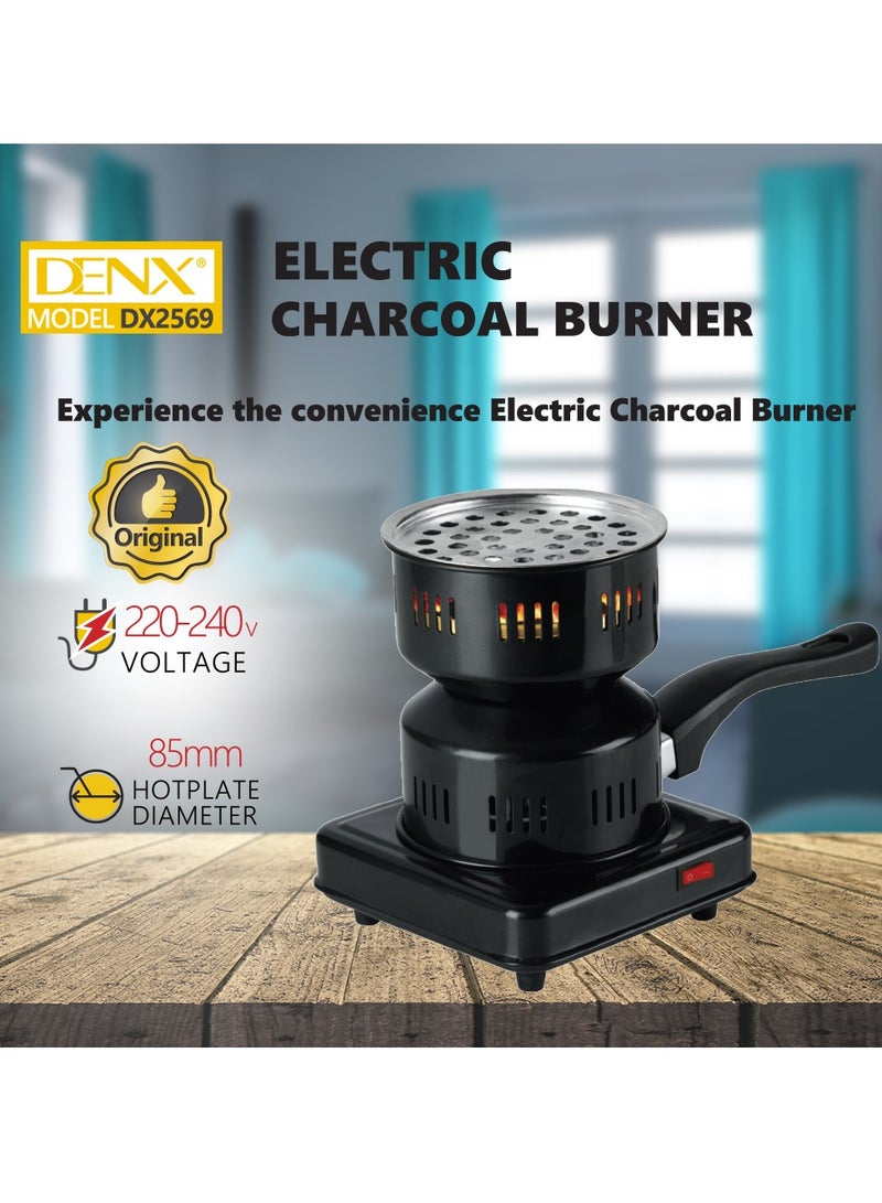دينكس DX2569 - موقد فحم كهربائي , موقد كهربائي متعدد الوظائف وبشعلة نار واحدة- مناسب للشواء، الغلاية، لاشعال النار والفحم، مطلي بالبورسلين مع مقبض قابل للازالة - Image 5