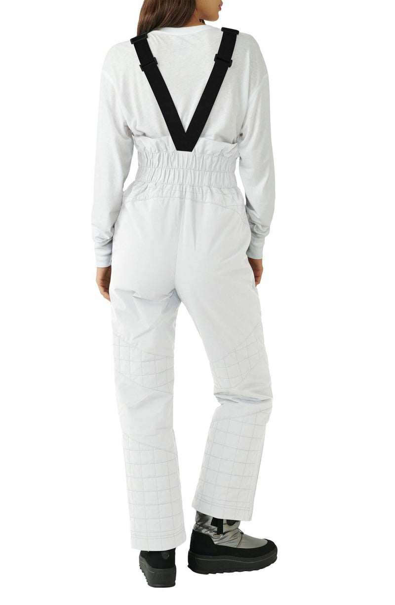 Yousify Womens Snow Pants Insulated Waterproof Winter Ski Bibs Overalls Outdoor Snow Bibs White S - Image 5