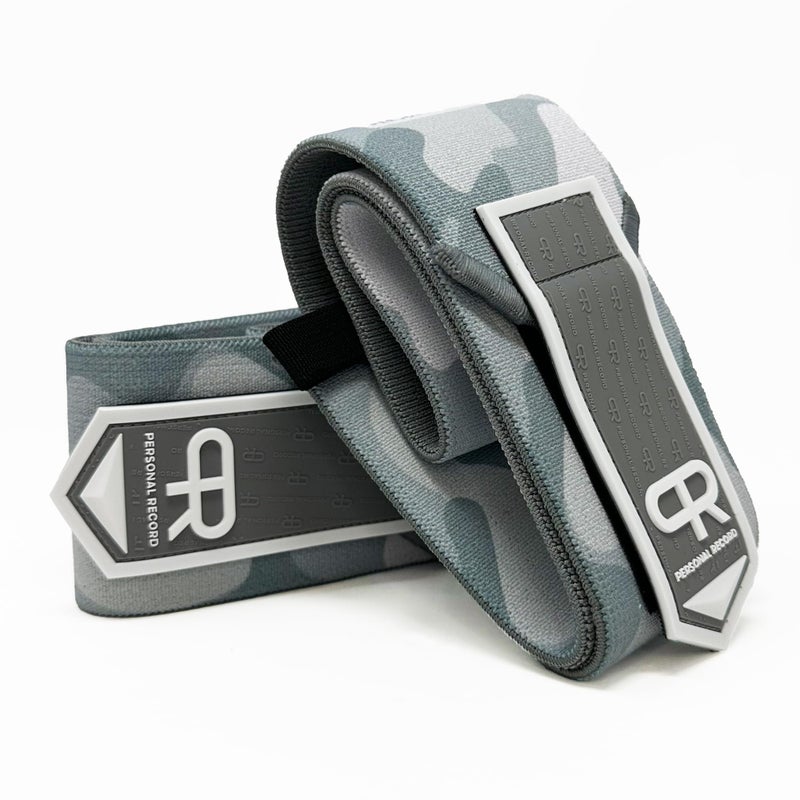 PR Personal Record Elbow Wraps for Weightlifting - Heavy Duty Construction, 25% More Elasticity, Reinforced Stitching, Extra Wide Fastener, Easy to Adjust, (Snow Camo) - Image 3