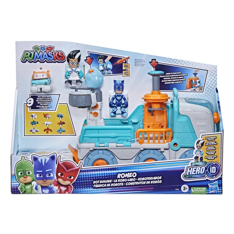 PJMASKS PJ Masks Romeo Bot Builder Vehicle Playset with Lights and Sounds, Preschool Toys, Superhero Toys, Toys for 3 Year Old Boys and Girls and Up - Image 2