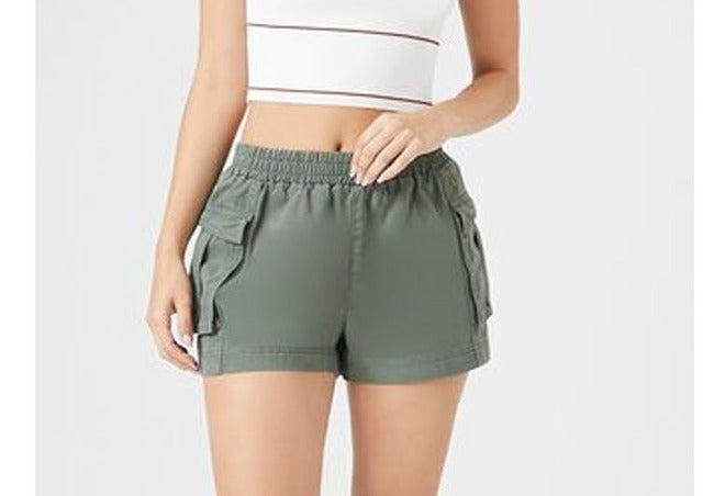 FOREVER 21 Twill High-Rise Cargo Shorts - Image 2