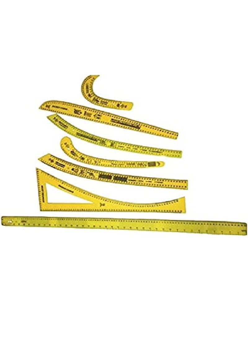 طقم مسطرة خياطة مكون من 7 قطع - Image 1