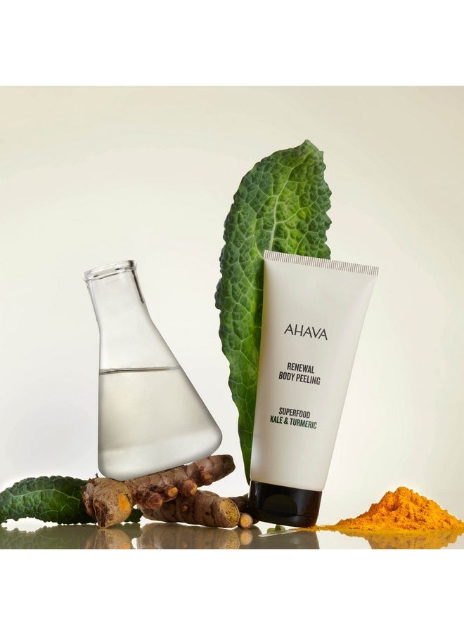 AHAVA Superfood Kale & Turmeric Smoothing Antiaging Body Scrub Inshower Gel Peel To Detox & Renew The Skin Reinforces The Skin’S Natural Barrier With Antiaging Kaleturmeric & Osmoter 6.8 Fl.Oz  - Image 5