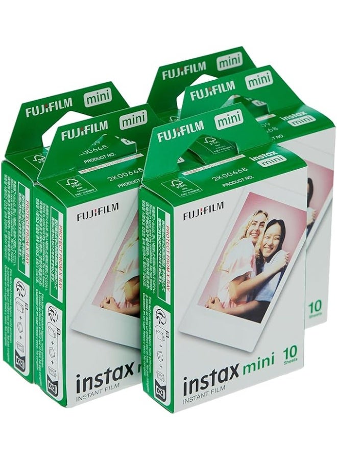 Instax FujiFilm Instax Mini Instant Film, Pack of 5 x 10 Sheets - package may vary - Image 1