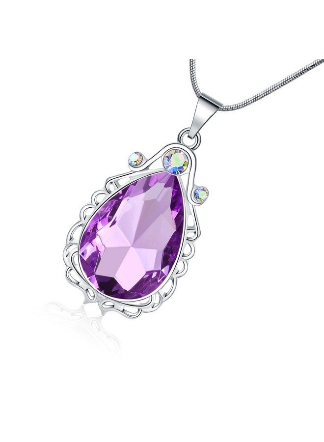 Vinjewelry Vinjewelry Sofia Necklace Amulet Teardrop Amethyst Pendant Necklace Sofia Princess Costumes Jewelry for Little Girls - Image 2