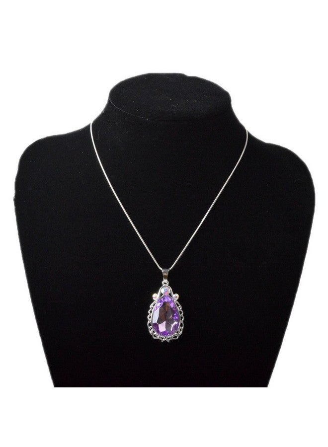 Vinjewelry Vinjewelry Sofia Necklace Amulet Teardrop Amethyst Pendant Necklace Sofia Princess Costumes Jewelry for Little Girls - Image 4