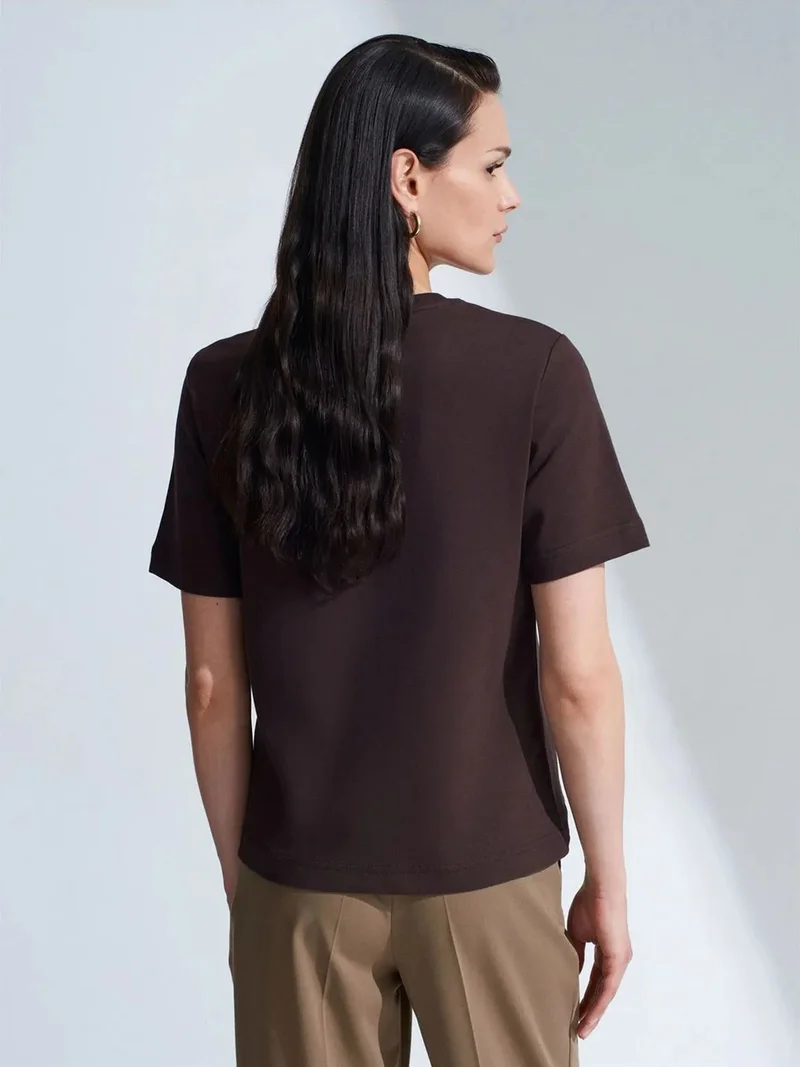ديلفين Dilvin Women's Cotton Crew Neck T-Shirt
