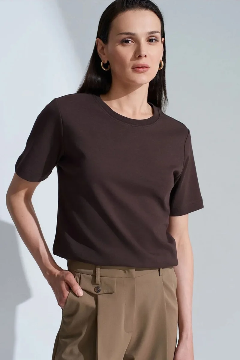 DILVIN Women's Cotton Crew Neck T-Shirt
