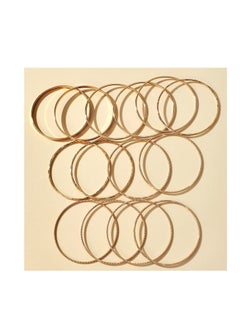 SYOSI 14Pcs Gold Boho Indian Multi Bangle Bracelet Set, Classic Collection, Smooth Bracelets, Punk Chunky Stackable Textured Bracelets, for Women Teen Girls  - Image 2