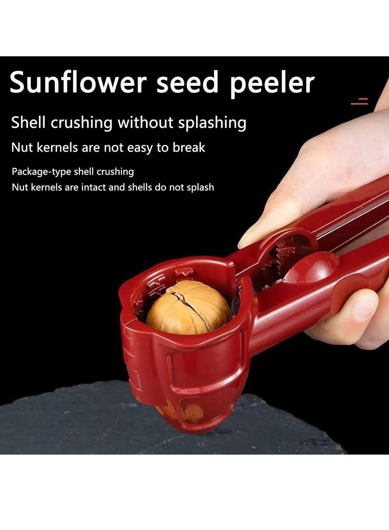 Meetion آلة تقشير بذور عباد الشمس، آلة تقسيم بذور عباد الشمس، آلة فتح قشور بذور عباد الشمس، أداة كسر المكسرات، قمع محمول لإزالة قشور الجوز لجميع أنواع المكسرات، بذور البطيخ - Image 2