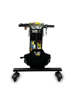 GOLD MANTIS 36V Drift Trike for Kids | Motorized Ride-On with 8" Front Wheel, LED Lights, PU Rear Wheels, Variable Speed | Gift for Boys & Girls Ages 8-14 | Stylish Multi-Color Design (Graffiti Street Dance)  - Image 4