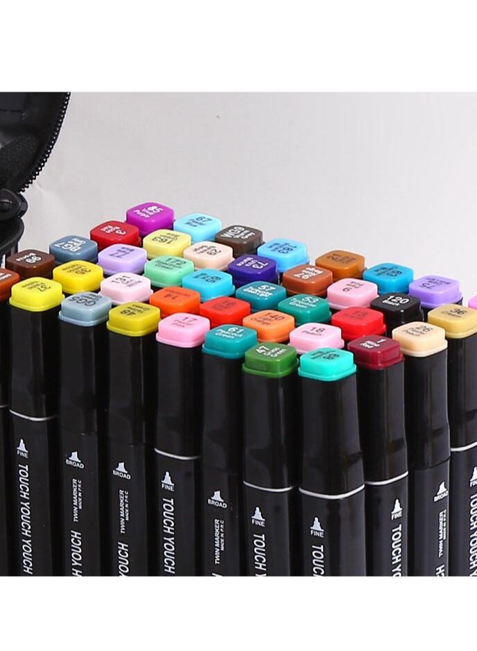 Touch 60-Piece Twin Side Marker Pens Set hrm060 Multicolour - Image 1
