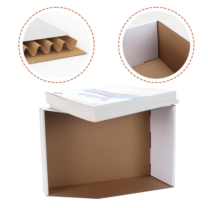 ZBEIVAN Cardboard Storage Bins Boxes 35 Packs 12x8x4.5 Inches, Easy Assembly Pantry Organizer Bins for Shelf, White - Image 3