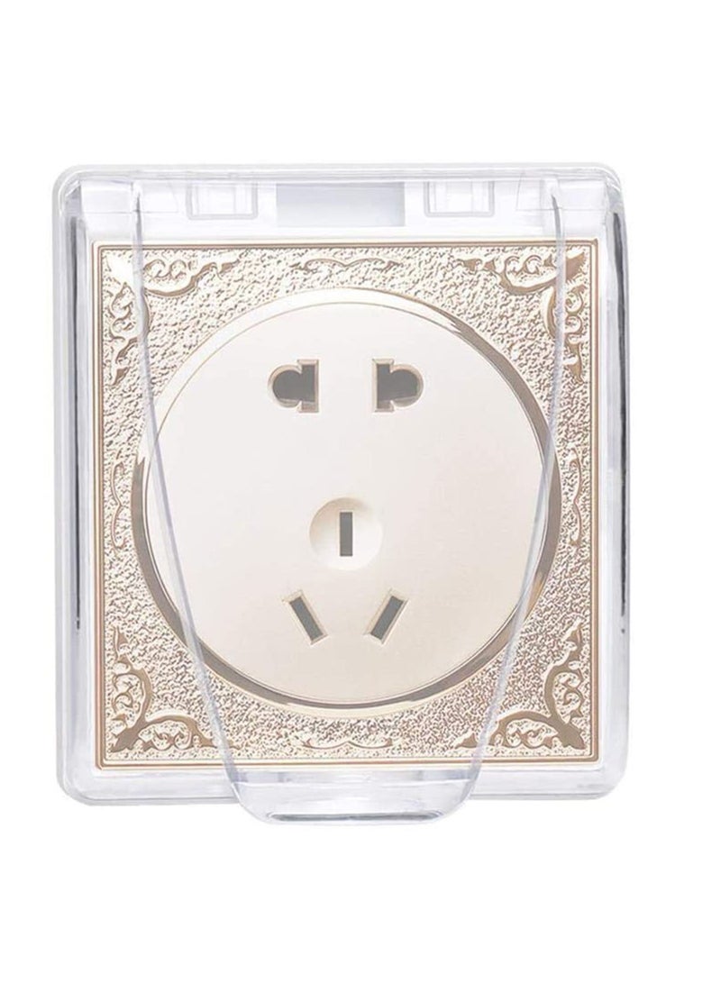 Y&D Wall Switch Waterproof Cover Box, Universal Plug Socket Cover, Light Panel Doorbell Flip Cap Home Bathroom Kitchen Accessory Plastic Clear 2 Pcs  - Image 5