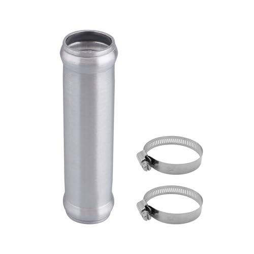 AC PERFORMANCE 1 25mm OD Aluminum Alloy Hose Joiner Silicone Pipe Connector Bead 4 Length with 304 SS Clamps - Image 1