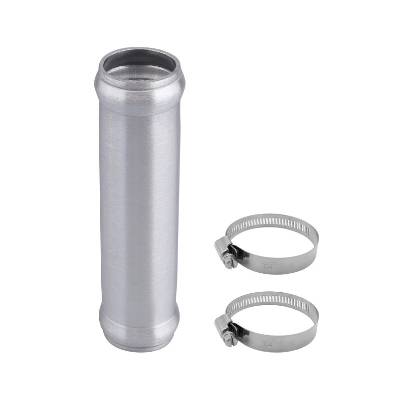 AC PERFORMANCE 1 25mm OD Aluminum Alloy Hose Joiner Silicone Pipe Connector Bead 4 Length with 304 SS Clamps - Image 2