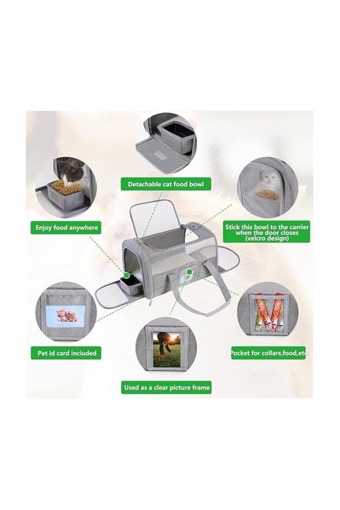 Large Pet Carrier, Dog Carrier 20 lbs and Up, Soft Sided Cat Carriers for Large Cats Under 25 lbs, Foldable - Image 2