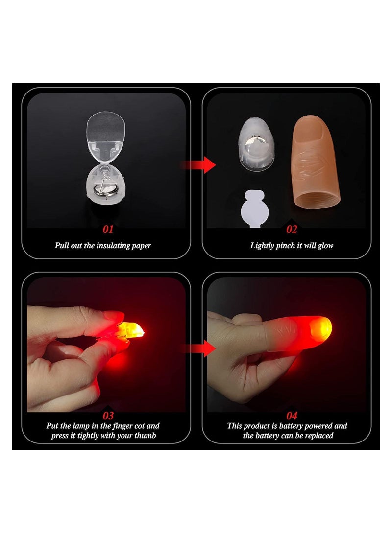 Toy Park Plastic 1pair Amazing Funny LED Light Flashing Finger Magic Trick Props Kids Fantastic Glow Luminous - Image 3