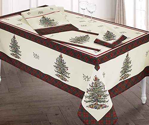 Spode - Napkin Set, Holiday Home Decor, Set of 4 (Spode Christmas Tree Tartan Collection) - Image 3