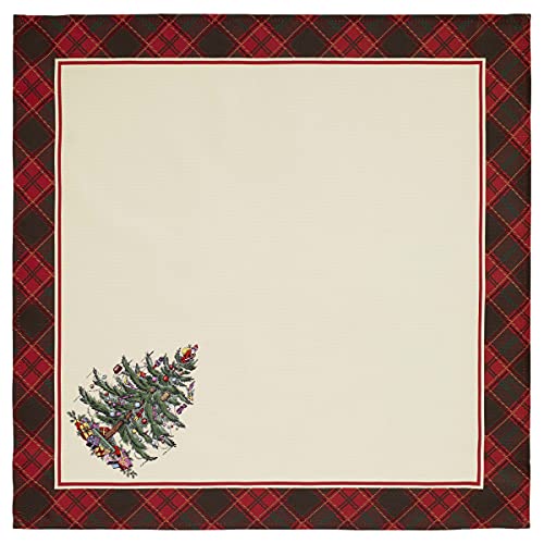 Spode - Napkin Set, Holiday Home Decor, Set of 4 (Spode Christmas Tree Tartan Collection) - Image 4
