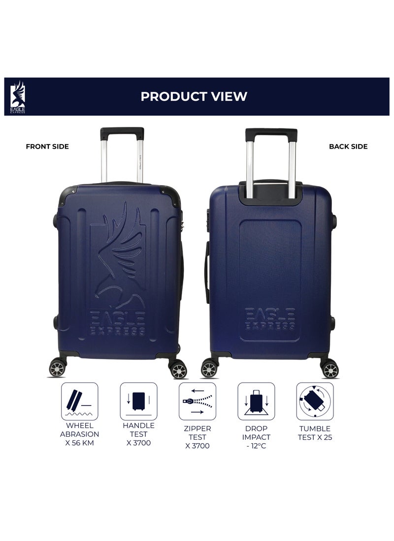 Eagle Express PROTECTOR ABS HARD TROLLEY 20,24,28 inch 3 Piece Set NAVY BLUE  - Image 3