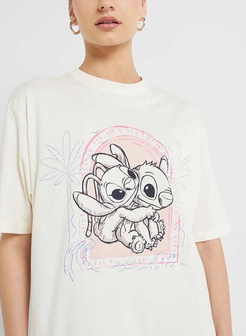 ديزني Stitch Oversize Graphic T-Shirt