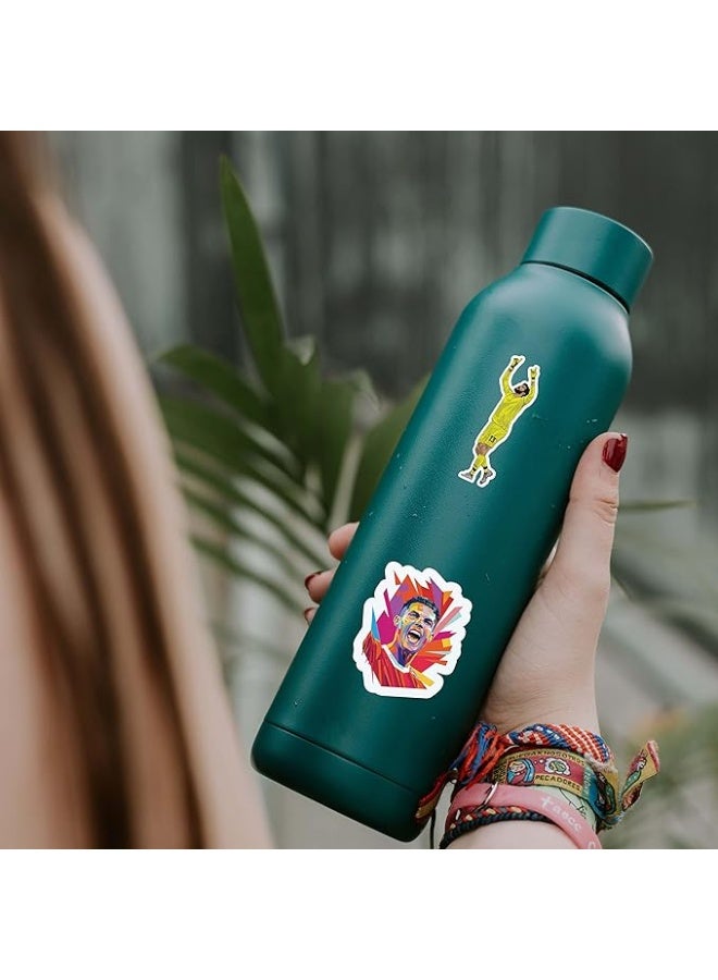 CodersParadise Pack Of 65 Football Soccer Stickers For Laptop, Planner, Diary, Waterproof Residue Free, self adhesive - Image 2