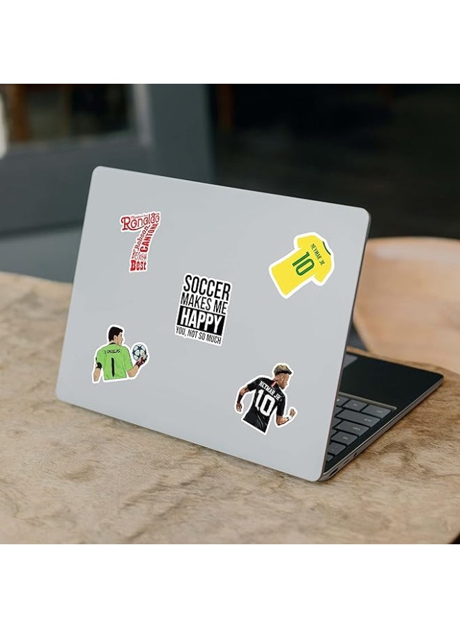 CodersParadise Pack Of 65 Football Soccer Stickers For Laptop, Planner, Diary, Waterproof Residue Free, self adhesive - Image 4