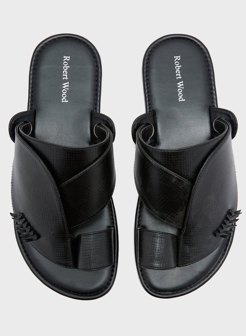 Robert Wood Traditional Textured Arabic Sandals - Image 4