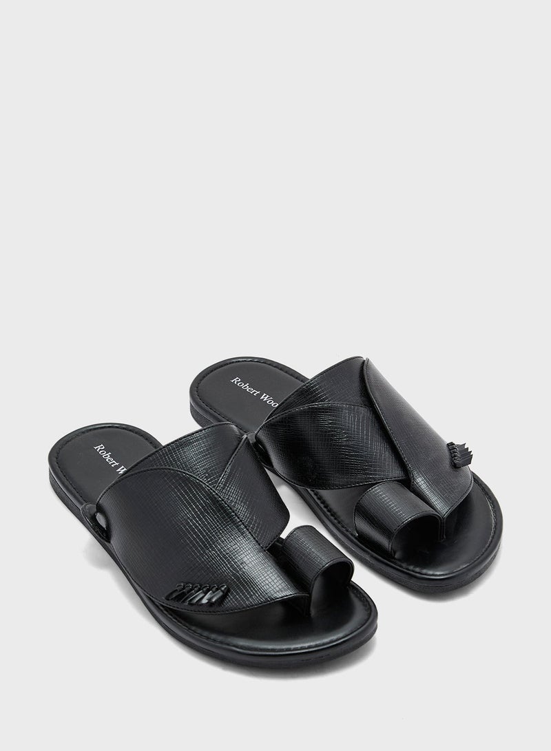 Robert Wood Traditional Textured Arabic Sandals - Image 2