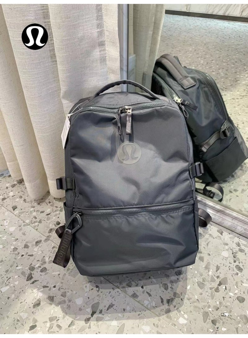 لولوليمون حقيبة الكتف المزدوجة Lululemon ، رياضية ، للمدرسة ، ملابس غير رسمية ، المشي لمسافات طويلة ، حقيبة ظهر سعة كبيرة 22 لتر - Image 1