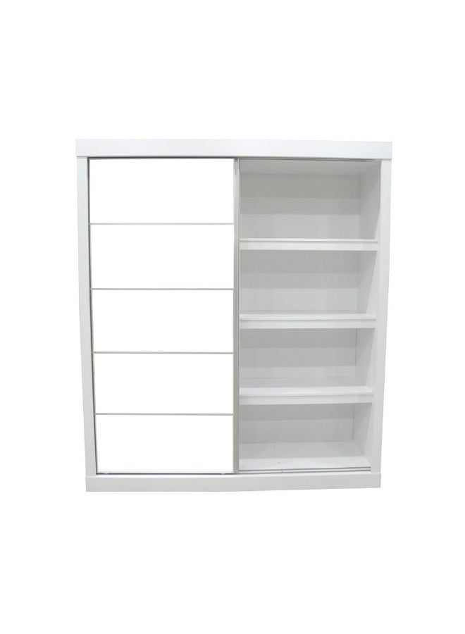 DANUBE HOME Supreme New 2Door Large Sliding Door Wardrobe With Mirrors | Sturdy Closet Clothes Storage Cupboard | Modern Design Space Saving Cabinet For Bedroom L182xW57.5xH210cm-White - Image 2