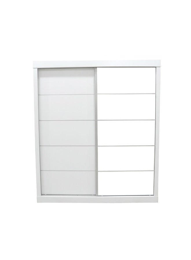 DANUBE HOME Supreme New 2Door Large Sliding Door Wardrobe With Mirrors | Sturdy Closet Clothes Storage Cupboard | Modern Design Space Saving Cabinet For Bedroom L182xW57.5xH210cm-White - Image 4